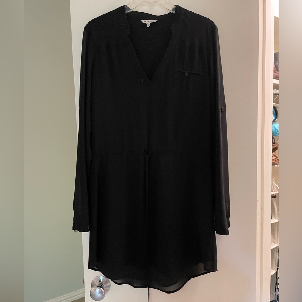 Black Naked Zebra Shirt Dress